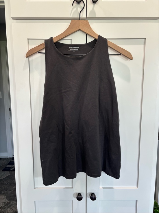 Eileen Fisher Tops - Eileen Fisher Charcoal Crewneck Sleeveless Tank